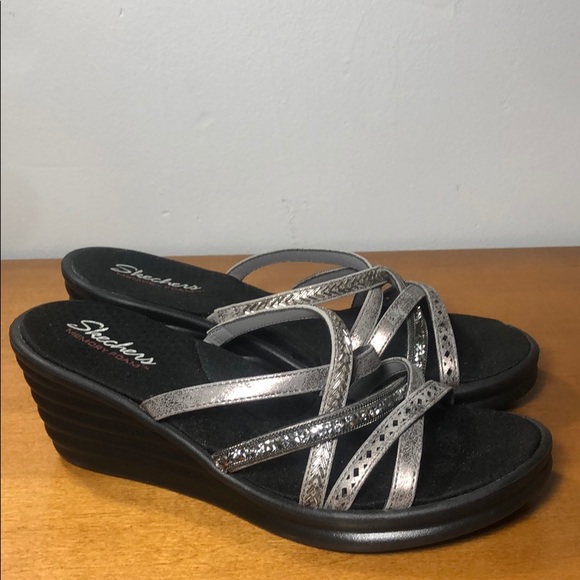 pewter slide sandals